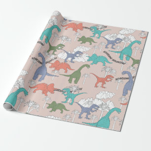 Papier Cadeau Papier Dinosaure