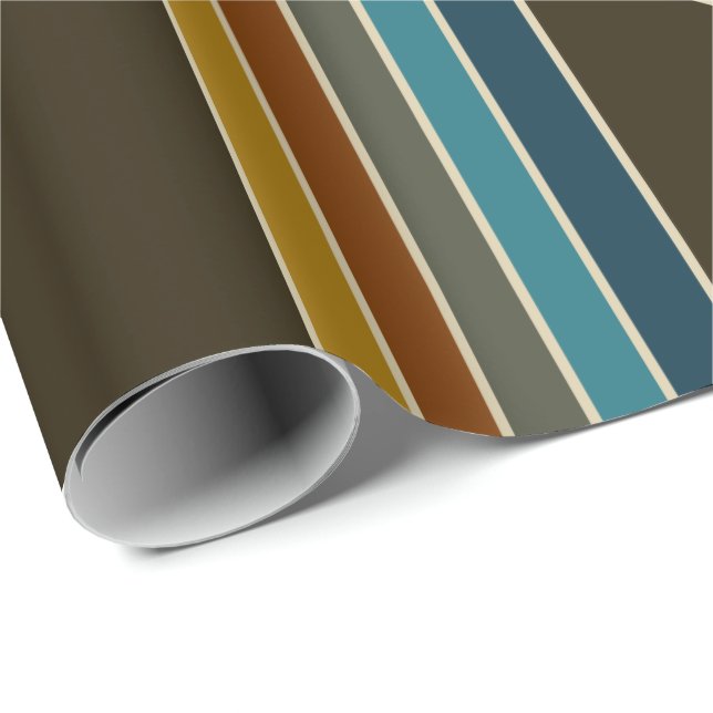 Papier Cadeau Papier enveloppant en trois points - Brown (Coin rond)