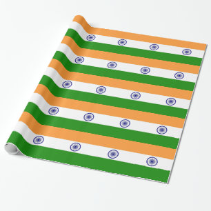 Papier Cadeau Papier enveloppé avec Drapeau de l'Inde