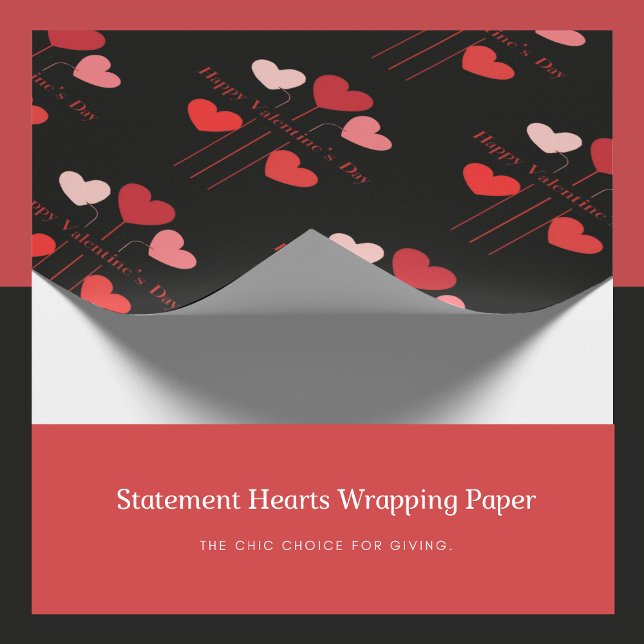 Papier Cadeau Papier Enveloppement Coeur (The chic choice for giving.)