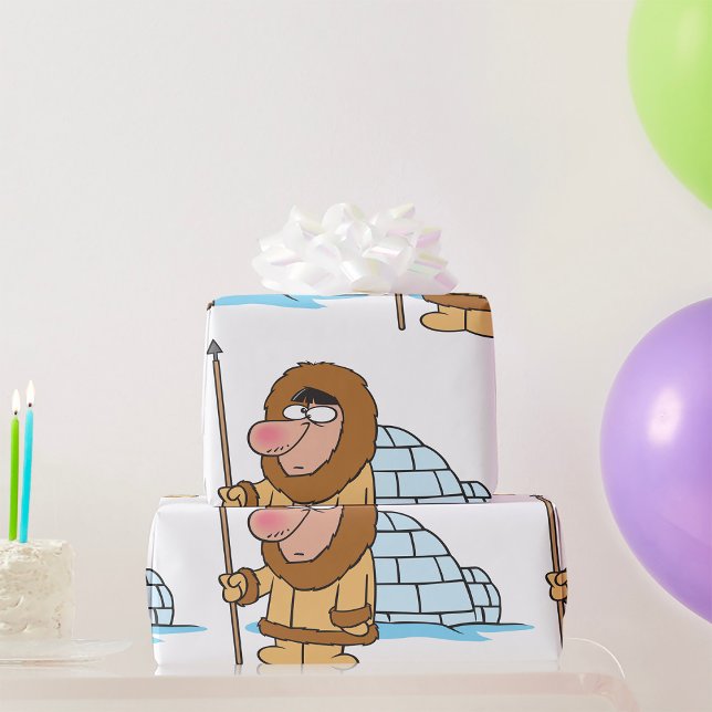 Papier Cadeau Papier Eskimo Et Igloo (Créateur téléchargé)