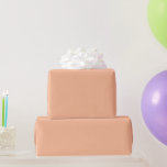 Papier Cadeau Papier Mariage à broche solide<br><div class="desc">Peach Fuzz est la couleur de l'année. C'est le cadeau parfait mariage envelopper votre mariée va aimer.</div>
