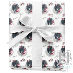 Papier Cadeau Papier Mariage Black Horse