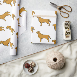 Papier Cadeau Papier Mariage Golden Retriever