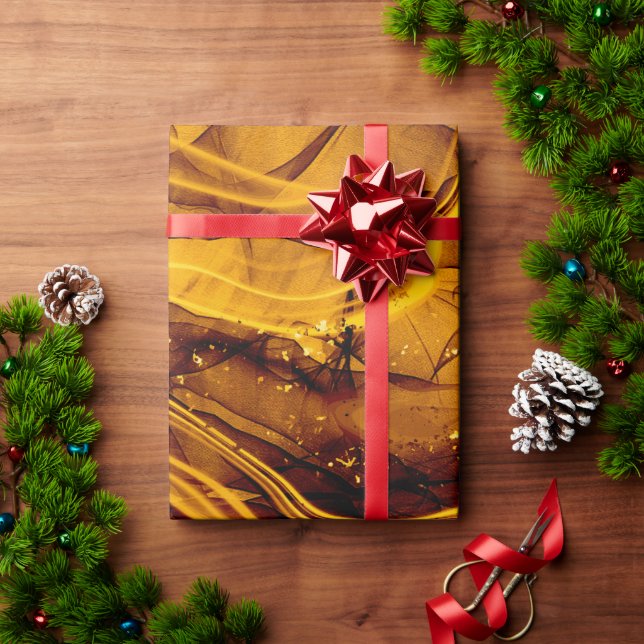 PAPIER CADEAU PAPIER MARQUÉ EN MOTIF (Cadeau de vacances)