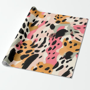 Papier Cadeau Papier Motif Leopard Abstrait