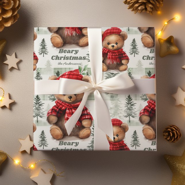 Papier Cadeau Papier Nounours Festif (Créateur téléchargé)