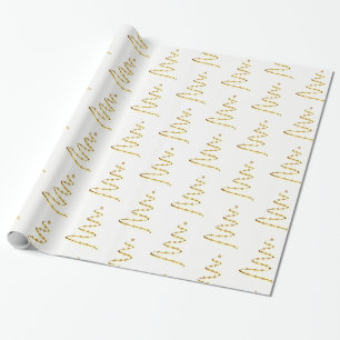 Papier Cadeau Papier-or de Noël