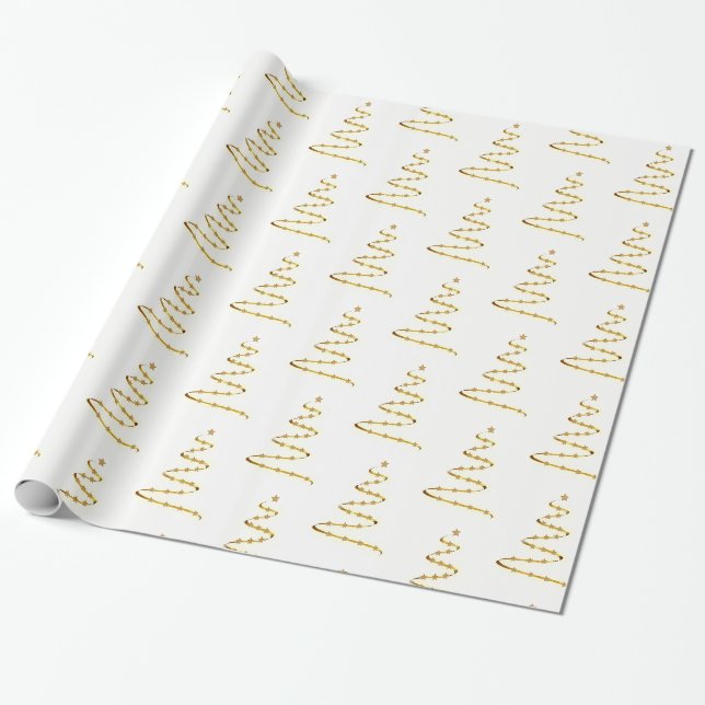 Papier Cadeau Papier-or de Noël (Déroulé)