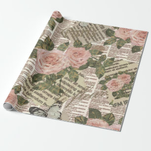 Papier Cadeau Papier peint de voyage parisien transparent. journ