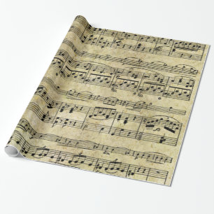 Papier Cadeau Papier peint victorien de feuille de musique