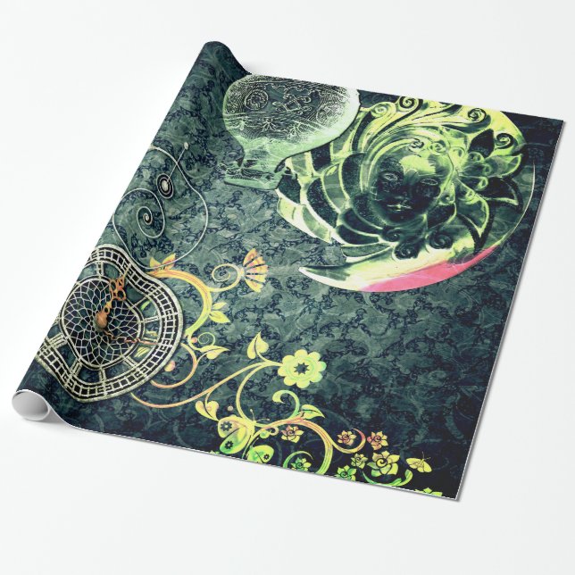 Papier Cadeau Papier peint vintage de Steampunk (Déroulé)