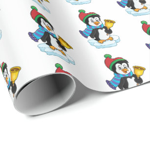 Papier Cadeau Papier-pingouin d'enveloppement de Noël