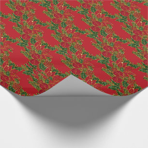 Papier Cadeau PAPIER-Rouge À REPASSER À LA POINTIE DE Noël