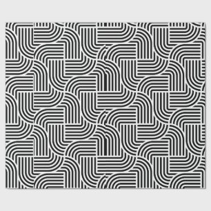 Papier Cadeau Papiers-cadeaux - liènes noir et blanc