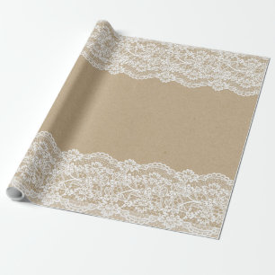 Papier Cadeau Papiers de dentelle blancs de métier 11