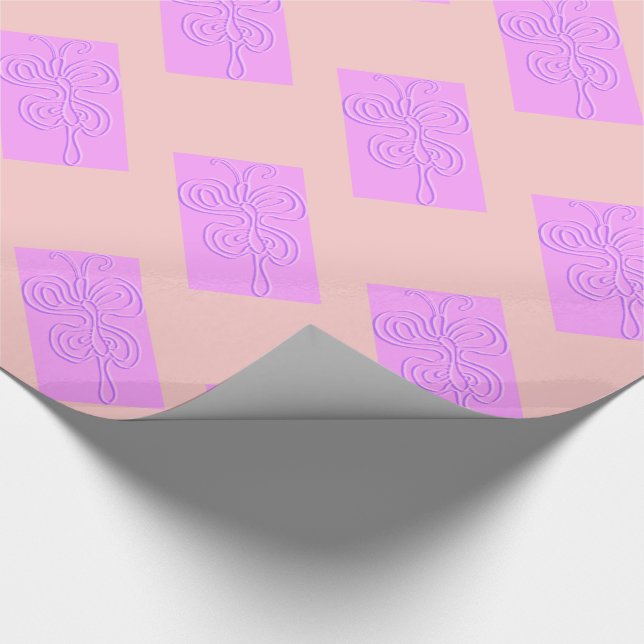 Papier Cadeau Papillon "Arc-en-ciel" violet (Coin)