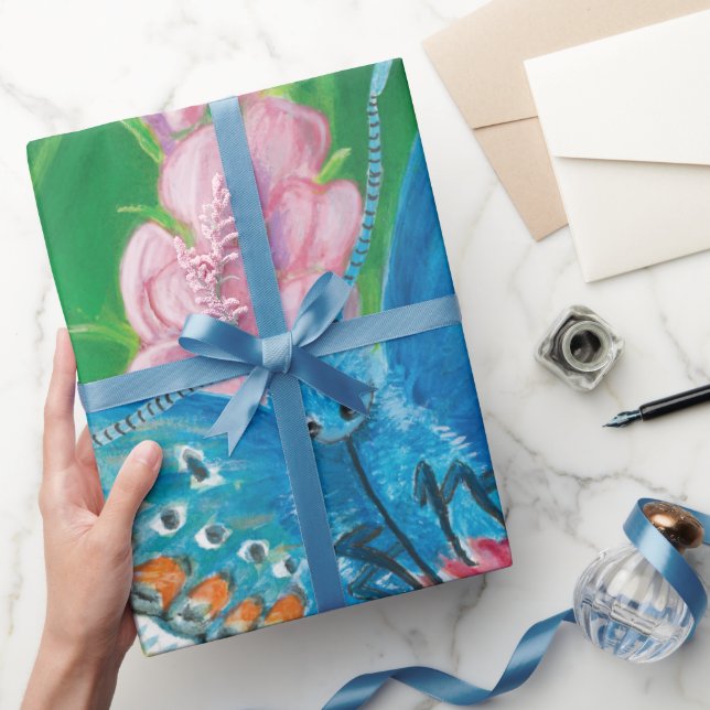 Papier Cadeau Papillon bleu de Chapmans (thersites en polyommatu (Cadeaux)