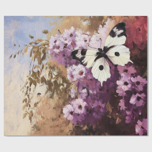 Papier Cadeau Papillon impressionniste Jardin Peinture Découpage