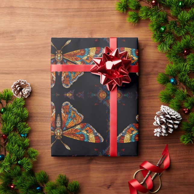 Papier Cadeau Papillon Mosaïque (Cadeau de vacances)