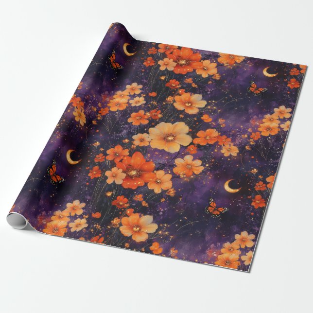 Papier Cadeau Papillon Sauvage Vintage (6) (Déroulé)