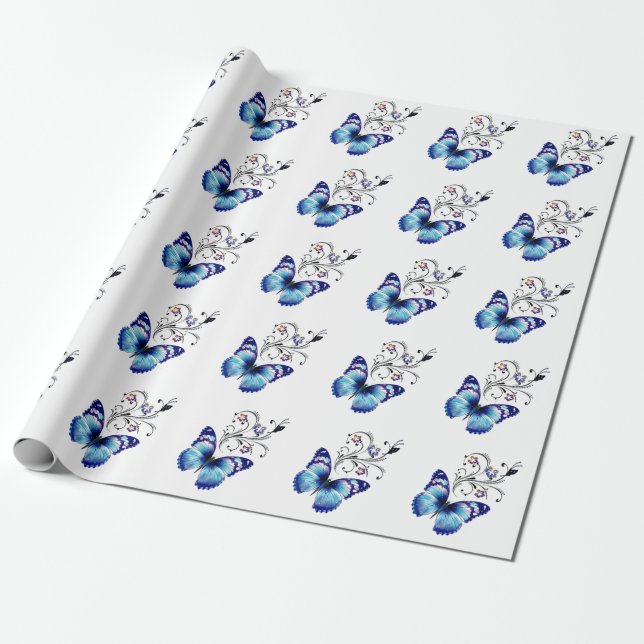 Papier Cadeau Papillons (Déroulé)