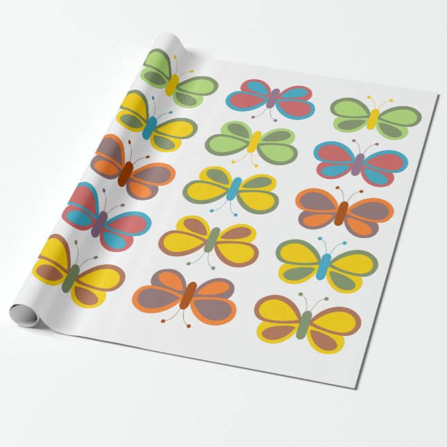 Papier Cadeau Papillons (Déroulé)