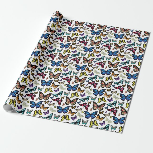 Papier Cadeau Papillons (Déroulé)