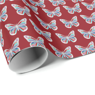 Papier Cadeau Papillons Bijoux sur Bourgogne
