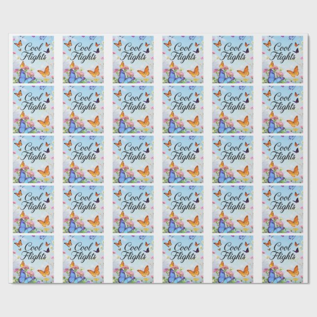 Papier Cadeau Papillons Cool Flights (Plat)