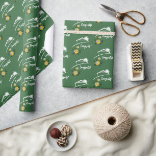 Papier Cadeau Papillons de Pissenlit Félicitations Maison Douce