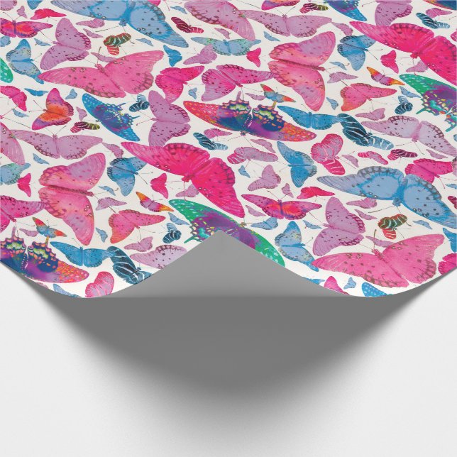 Papier Cadeau Papillons de ressort de Flutterby (Coin)