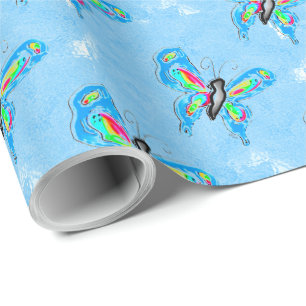 Papier Cadeau Papillons Dimensionnels