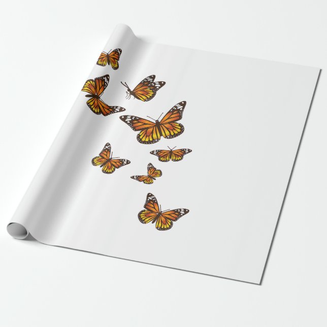 Papier Cadeau Papillons volants - Gardener à papillon Ento (Déroulé)