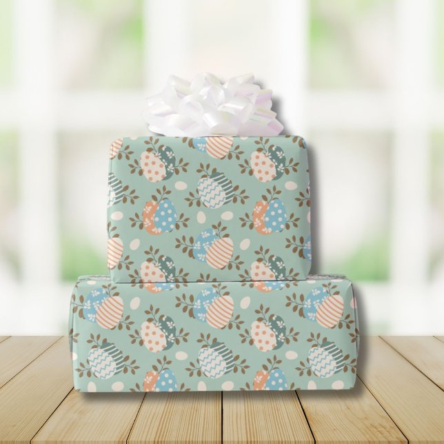 Papier Cadeau Pâques oeufs pastel motif (Créateur téléchargé)