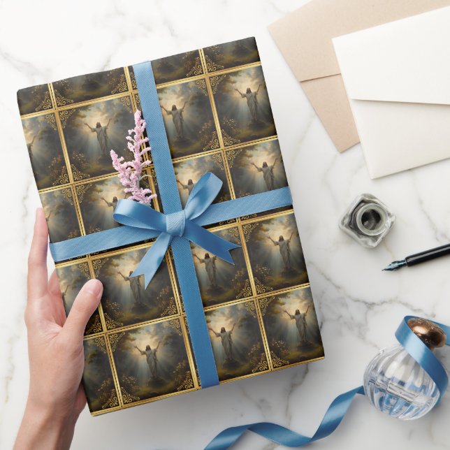 Papier Cadeau Pâques Résurrection Religieuse (Cadeaux)