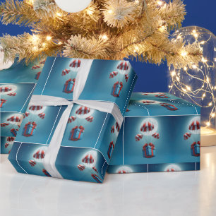 Papier Cadeau Parachutes qui offrent un cadeau de Noël