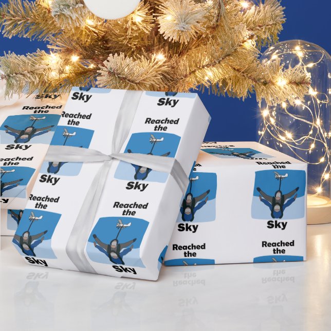 Papier Cadeau Parachutiste a atteint le ciel (Vacances)