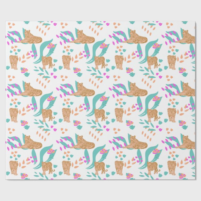 Papier Cadeau Parade du tigre (Plat)