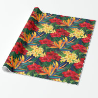 Paradis tropical Hawaï Allover floral Imprimer