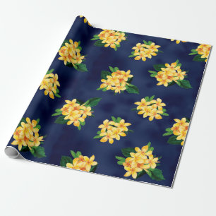Papier Cadeau Paradis tropical Plumeria Hawaiian
