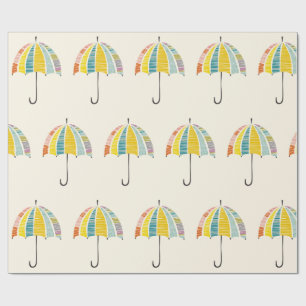 Papier Cadeau Parapluie coloré - Jour des pluies brillant et joy
