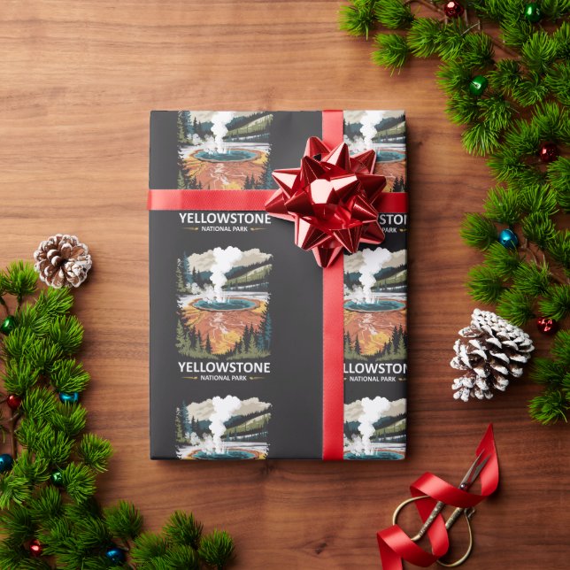 Papier Cadeau Parc national de Yellowstone (Cadeau de vacances)