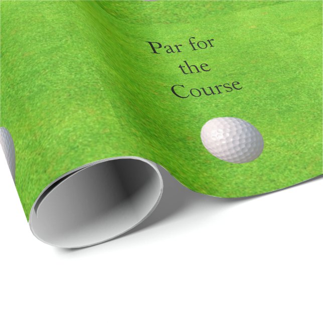Papier Cadeau Parc pour le Parcours avec Golf Ball (Coin rond)