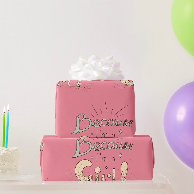 Papier Cadeau Parce que je suis une citation féministe (Créateur téléchargé)