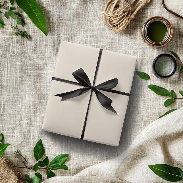 Papier Cadeau Parchemin blanc couleur solide | Classique | Éléga (Créateur téléchargé)