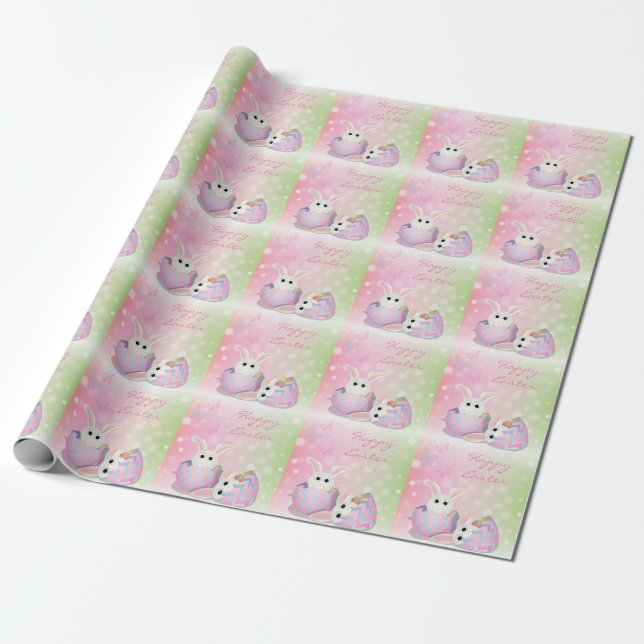 Papier Cadeau Parfait, Cool Joyeux Pâques, Joyeux Lapin (Déroulé)