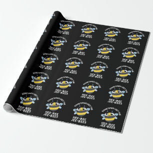 Papier Cadeau Parfois, j'ai les Heebee Jeebees Bee Pun Dark BG