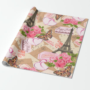Papier Cadeau Paris Love
