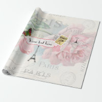 Paris Mariage Vintage Shabby-Chic Rose Personnalis